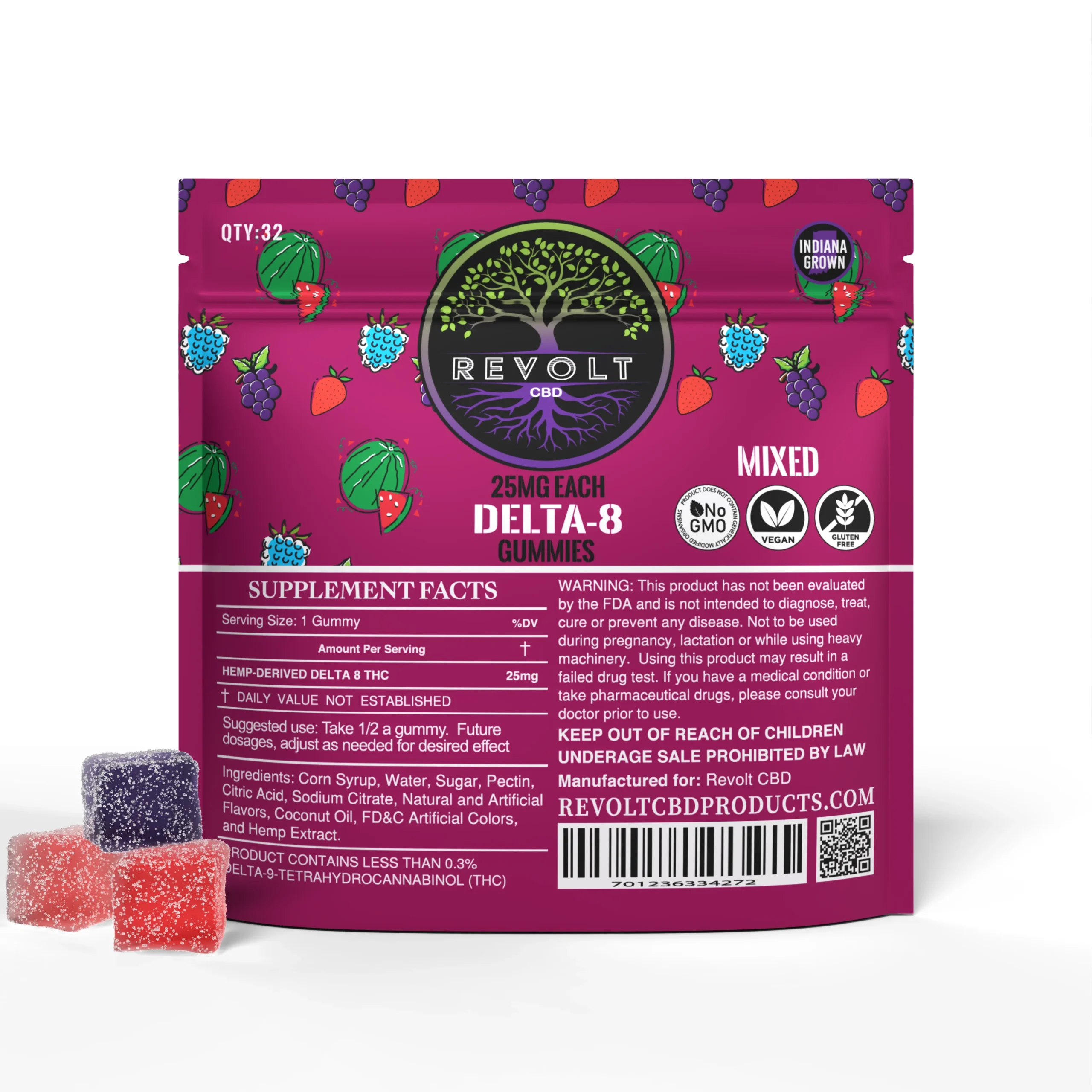 25 MG Delta 8 Mixed Gummies